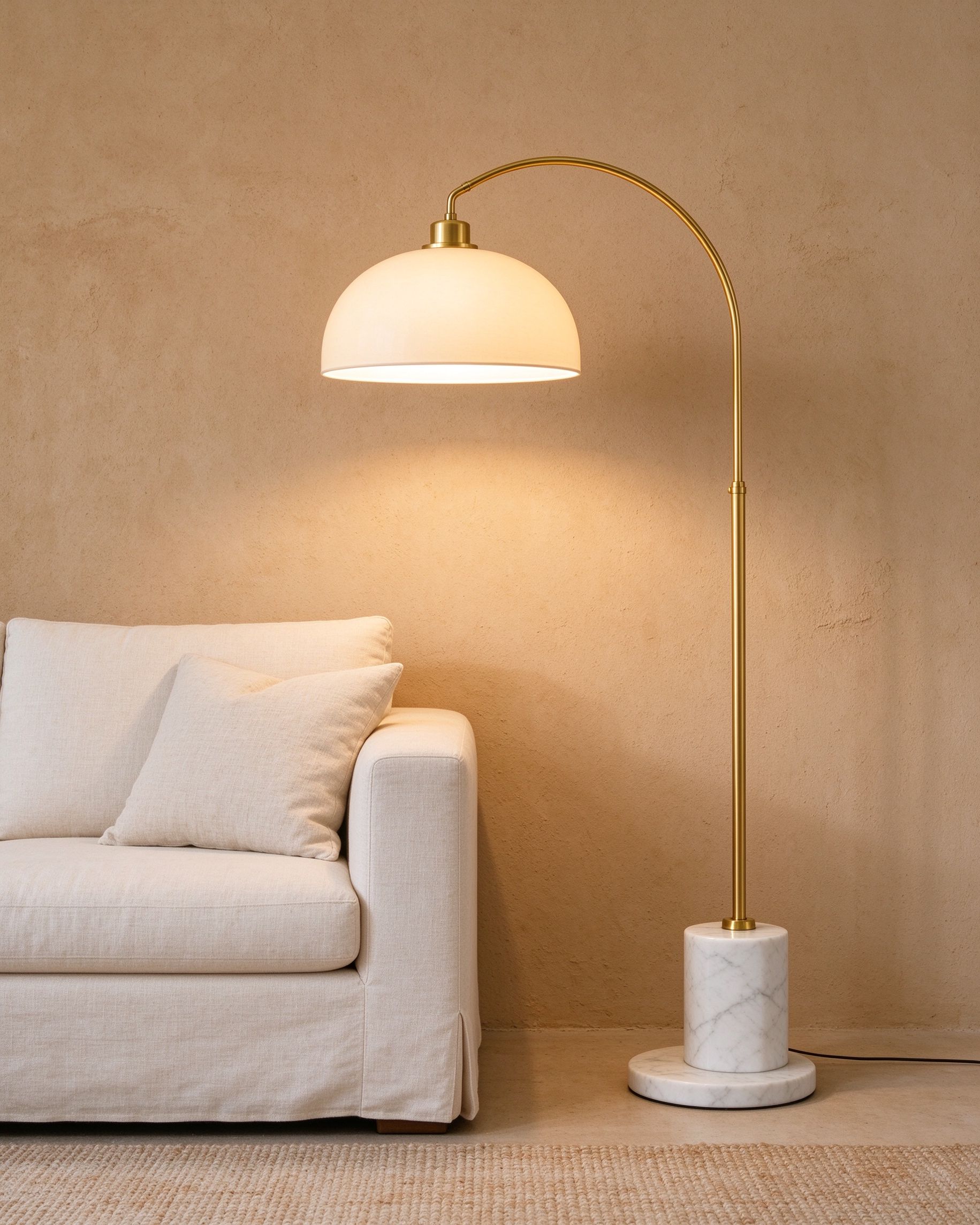 Brass Arc Floor Lamp — Mediterranean home product